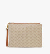 MXZFSAC05I9001-Himmel Wristlet Zip Pouch in Lauretos|OATMEAL