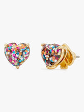 k7581_my love glitter heart studs_Multi Glitter