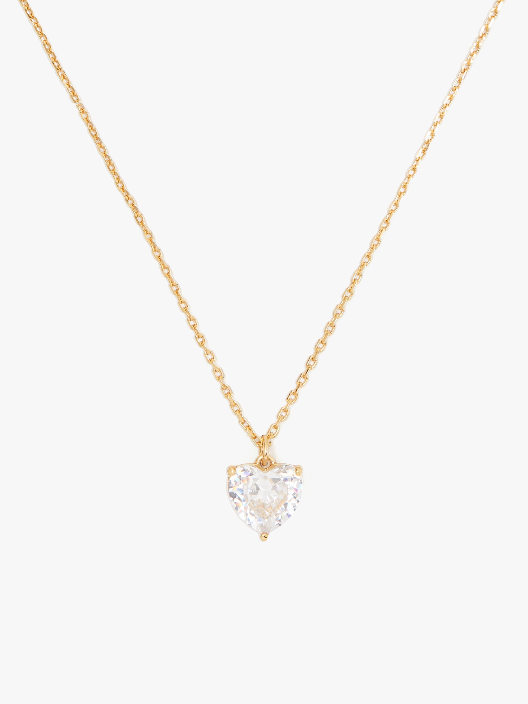 K7624-my love april heart pendant-Clear/Gold