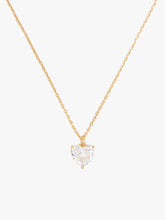 K7624-my love april heart pendant-Clear/Gold