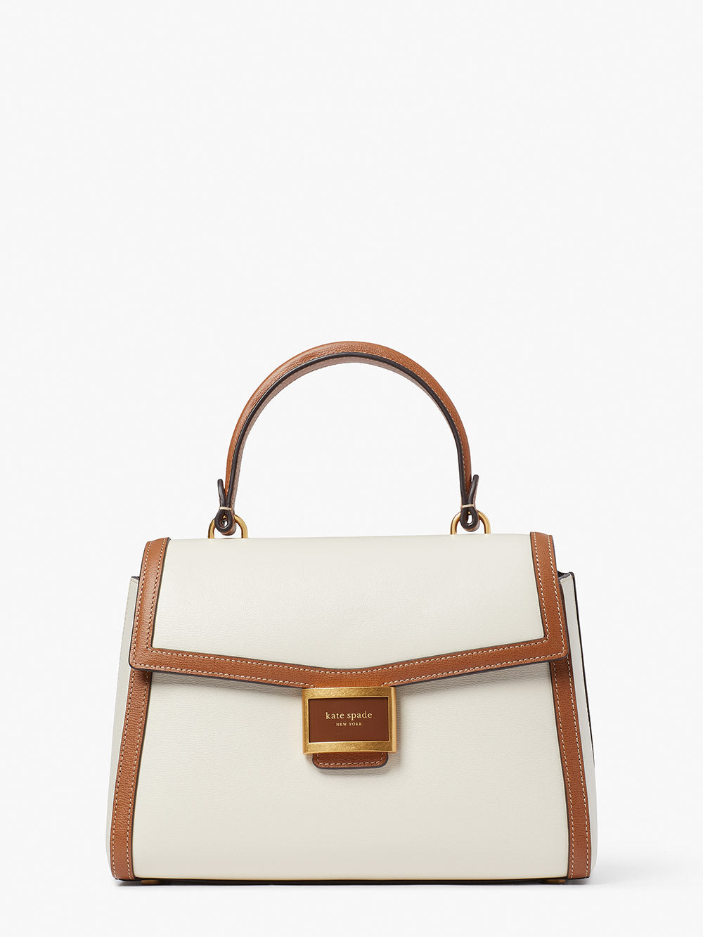 k8862_Katy Colorblocked Medium Top-Handle Bag_Halo White Multi