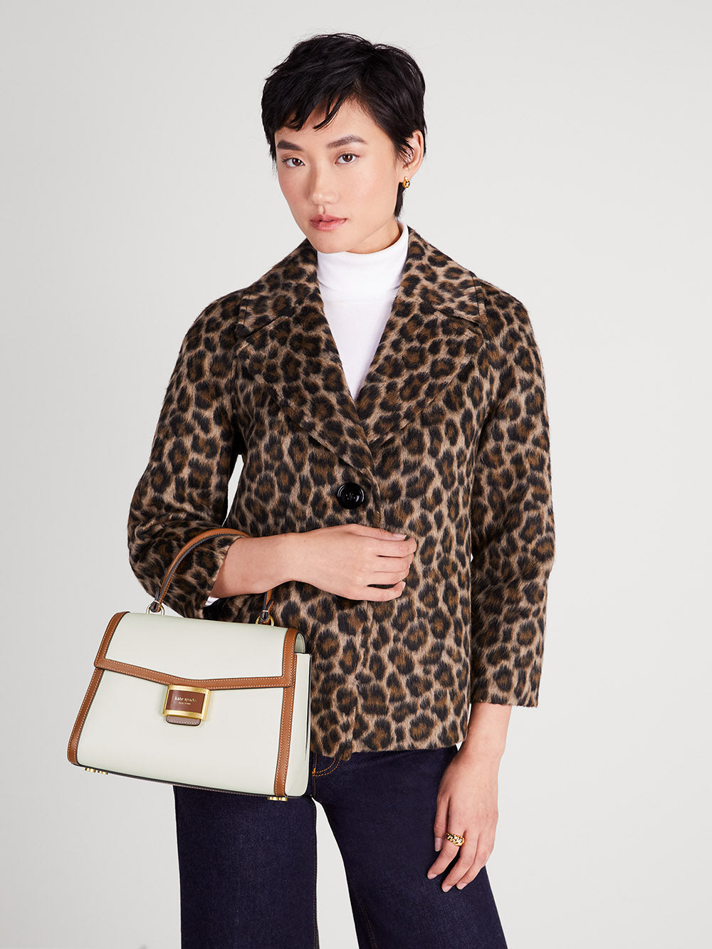 k8862_Katy Colorblocked Medium Top-Handle Bag_Halo White Multi