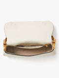 KB127-gramercy small flap shoulder bag-Halo White