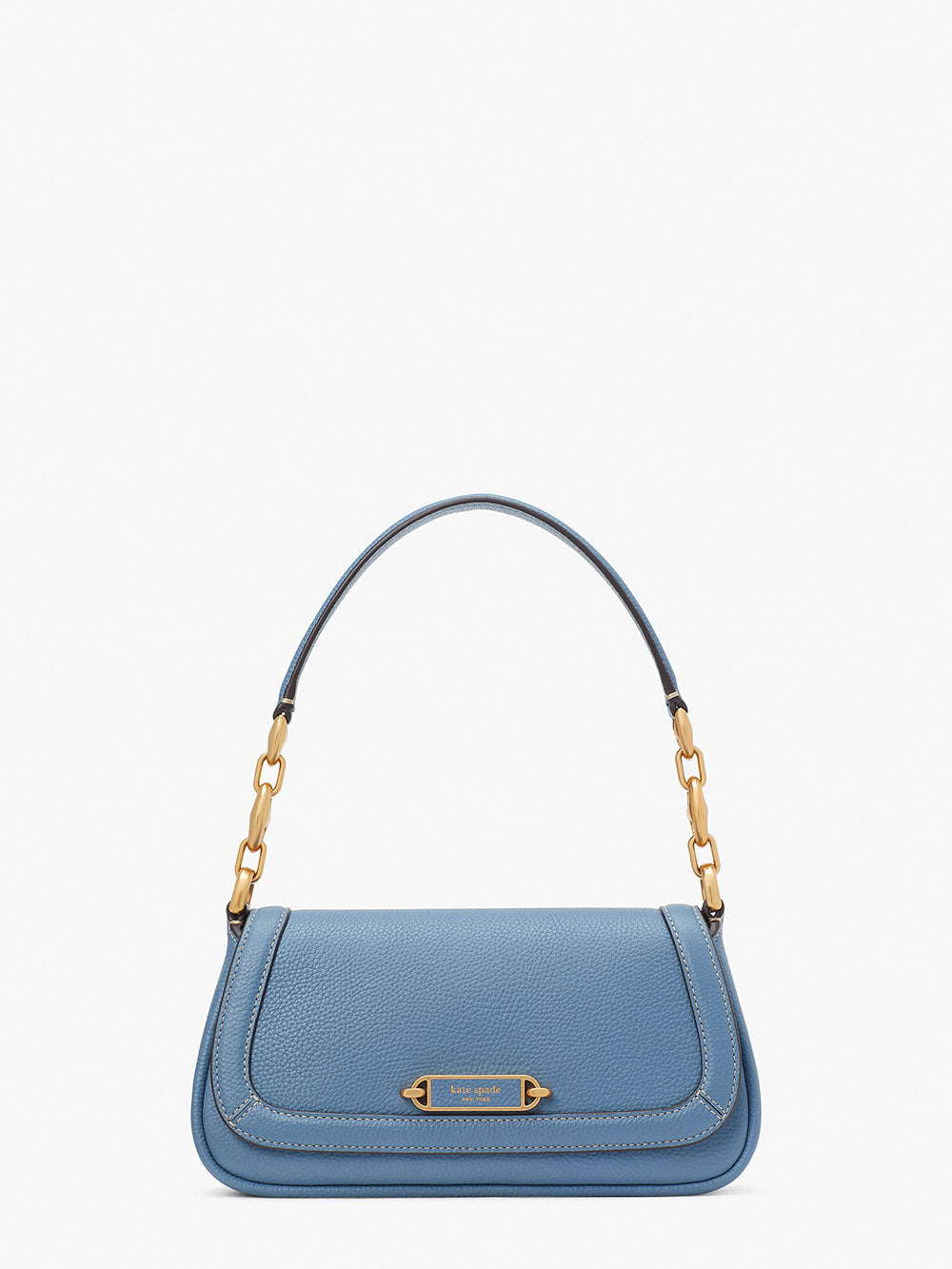 KB127-gramercy small flap shoulder bag-Manta Blue