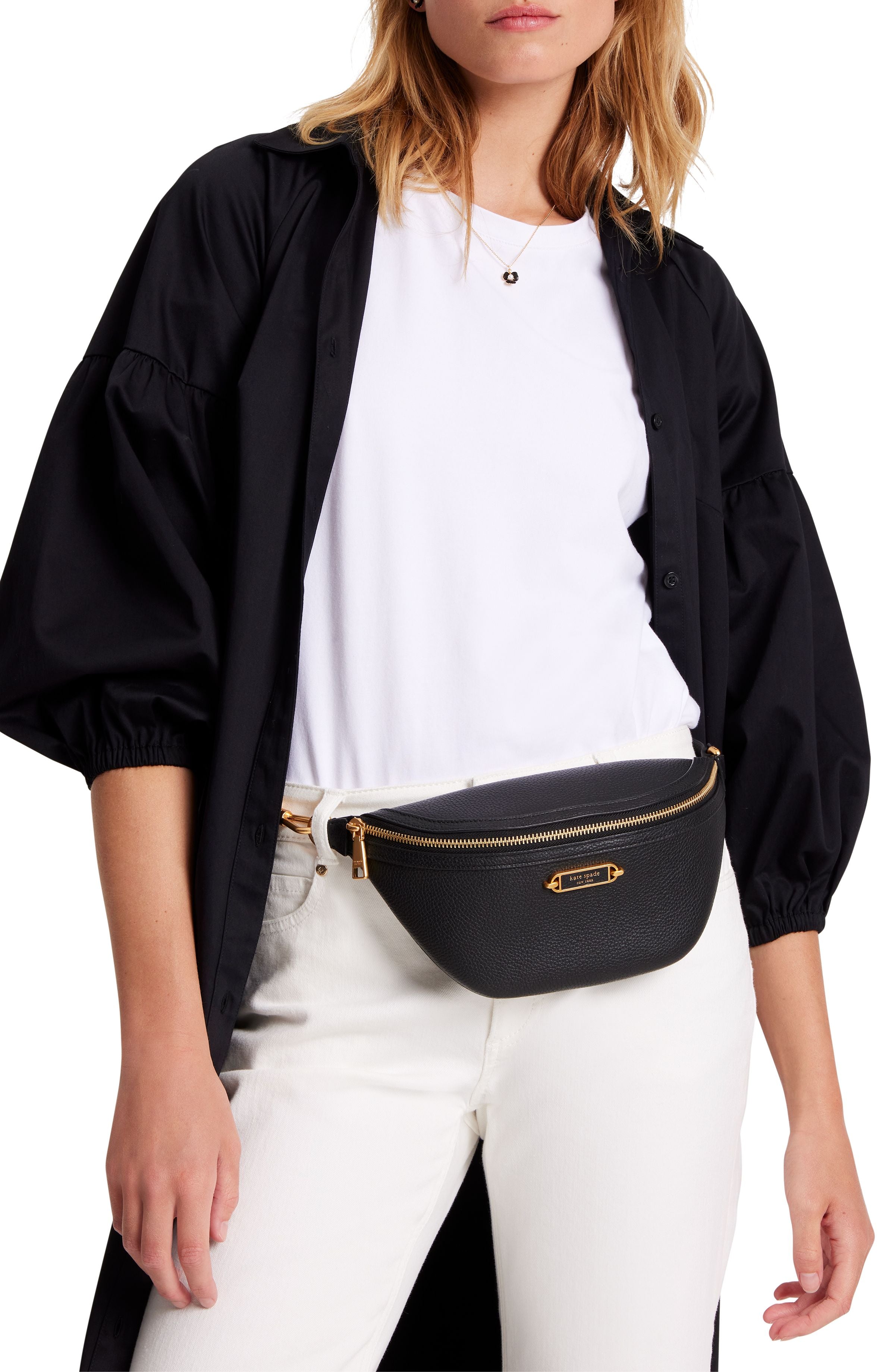 KC198-gramercy medium belt bag-Black