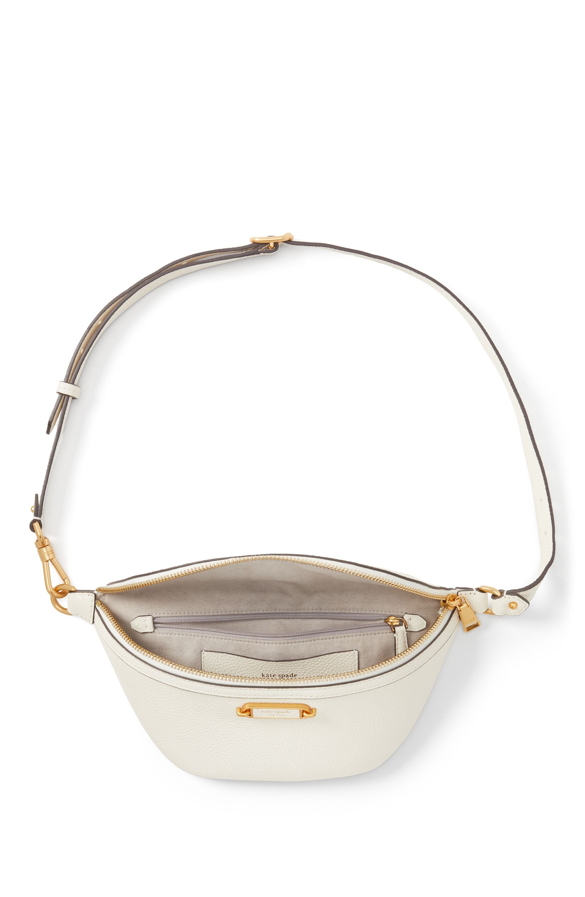 KC198-gramercy medium belt bag-Halo White