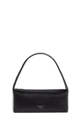 KC915-afterparty crystal embellished satin shoulder bag-Black Multi