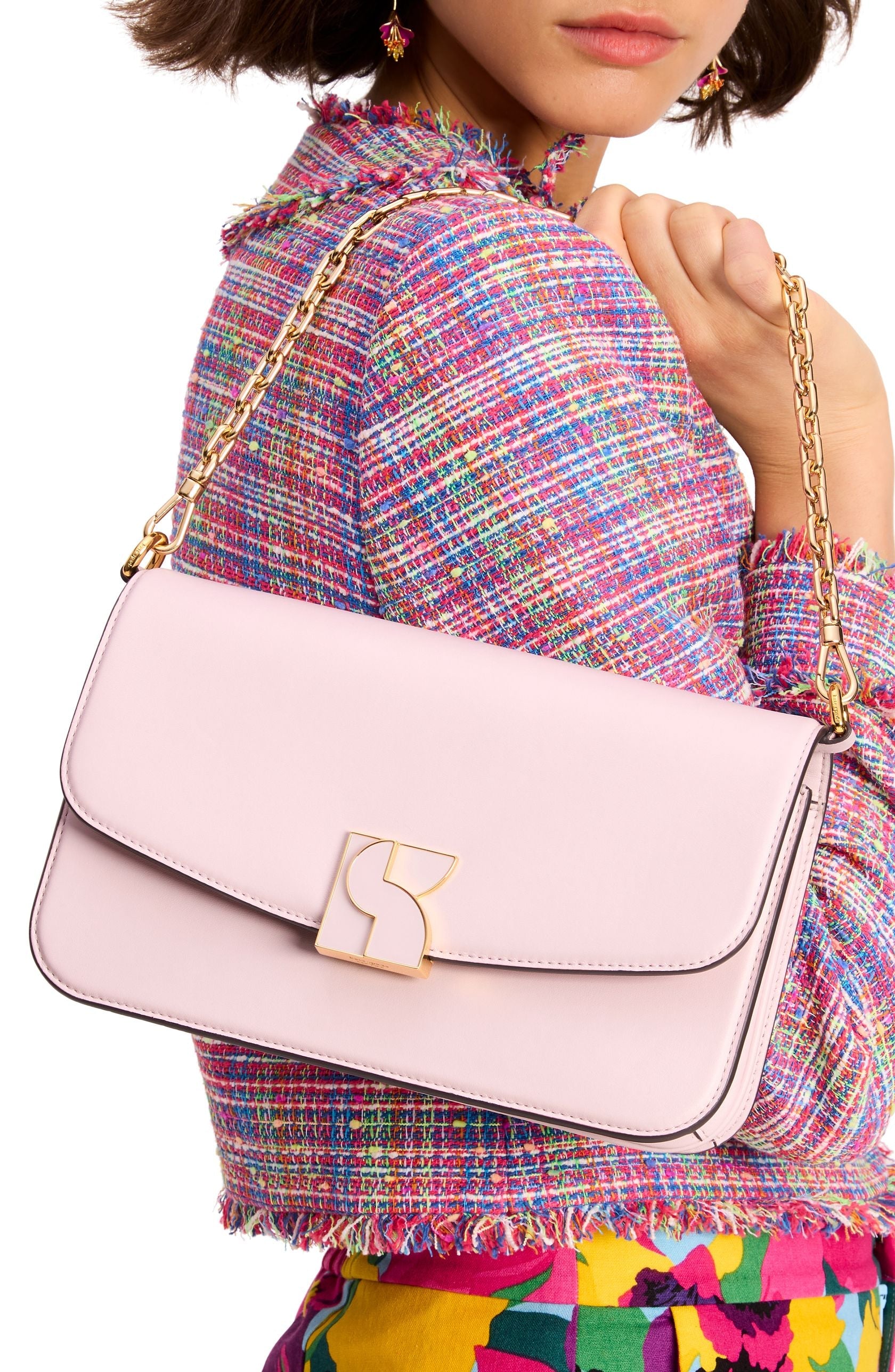 kc922_Dakota Medium Convertible Shoulder Bag_Shimmer Pink