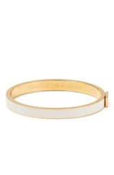 KD340-floating on a cloud thin idiom bangle-White