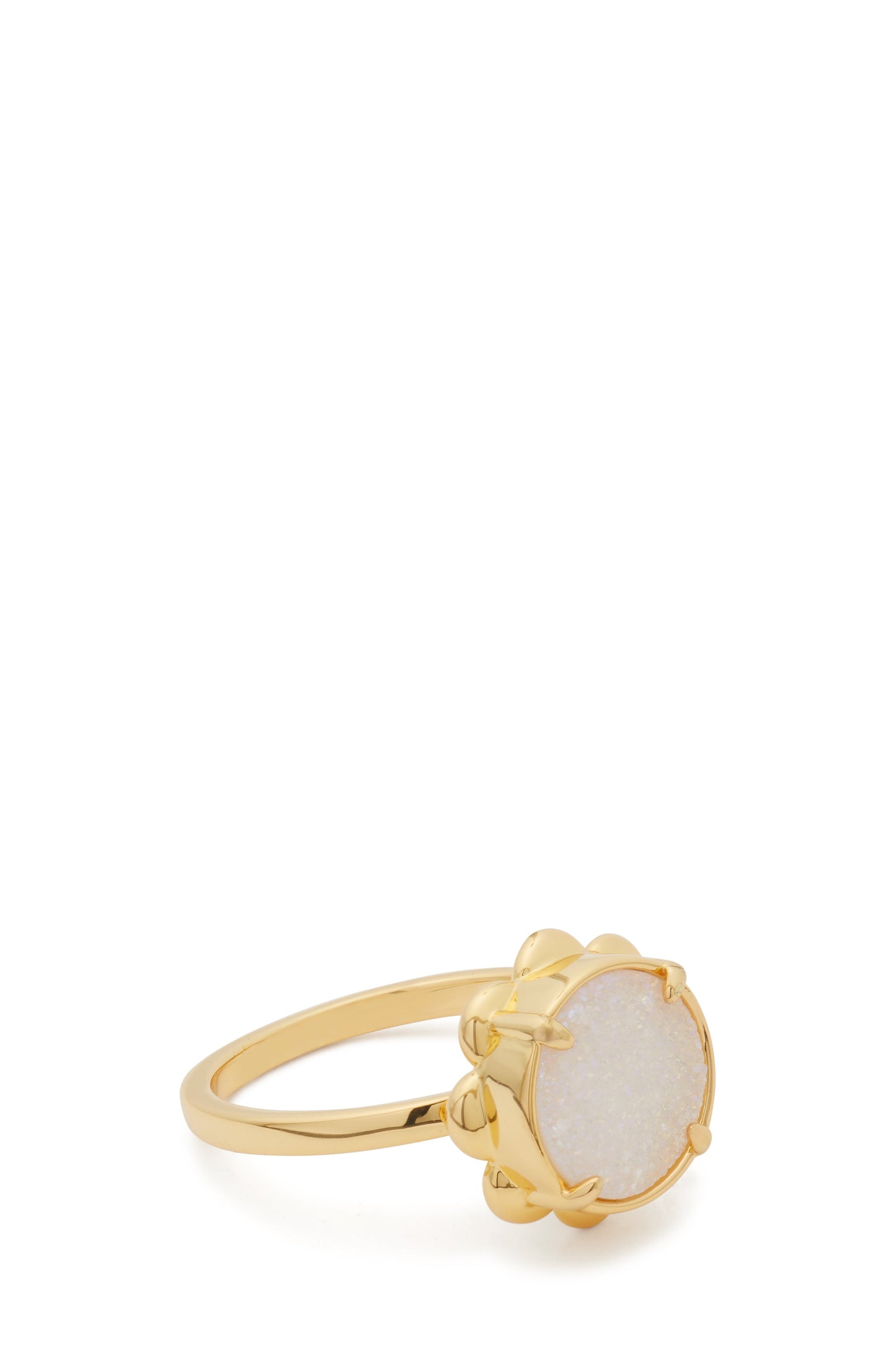 KF096-Glam Gems Ring-White Gold