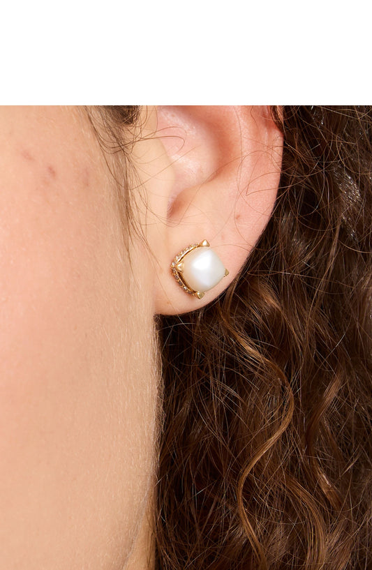 KG888-LG SQU STD 8MM-Cream/Gold