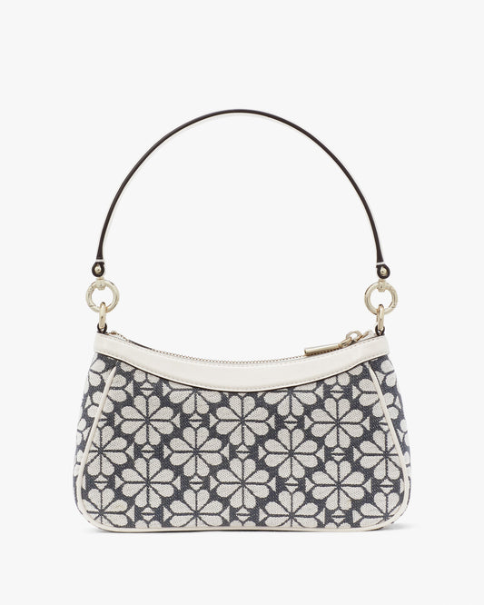 KG905_Spade Flower Jacquard Convertible Shoulder Bag_Charcoal Grey Multi