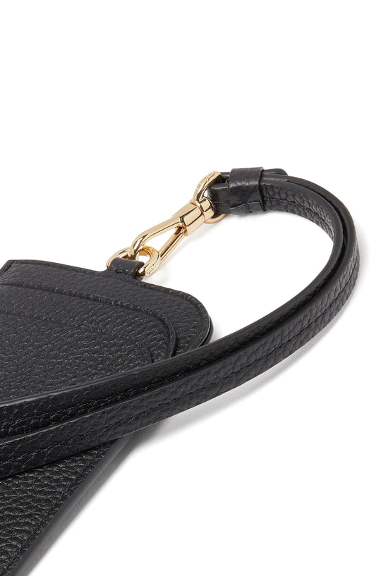 Ava Pebbled Leather Lanyard