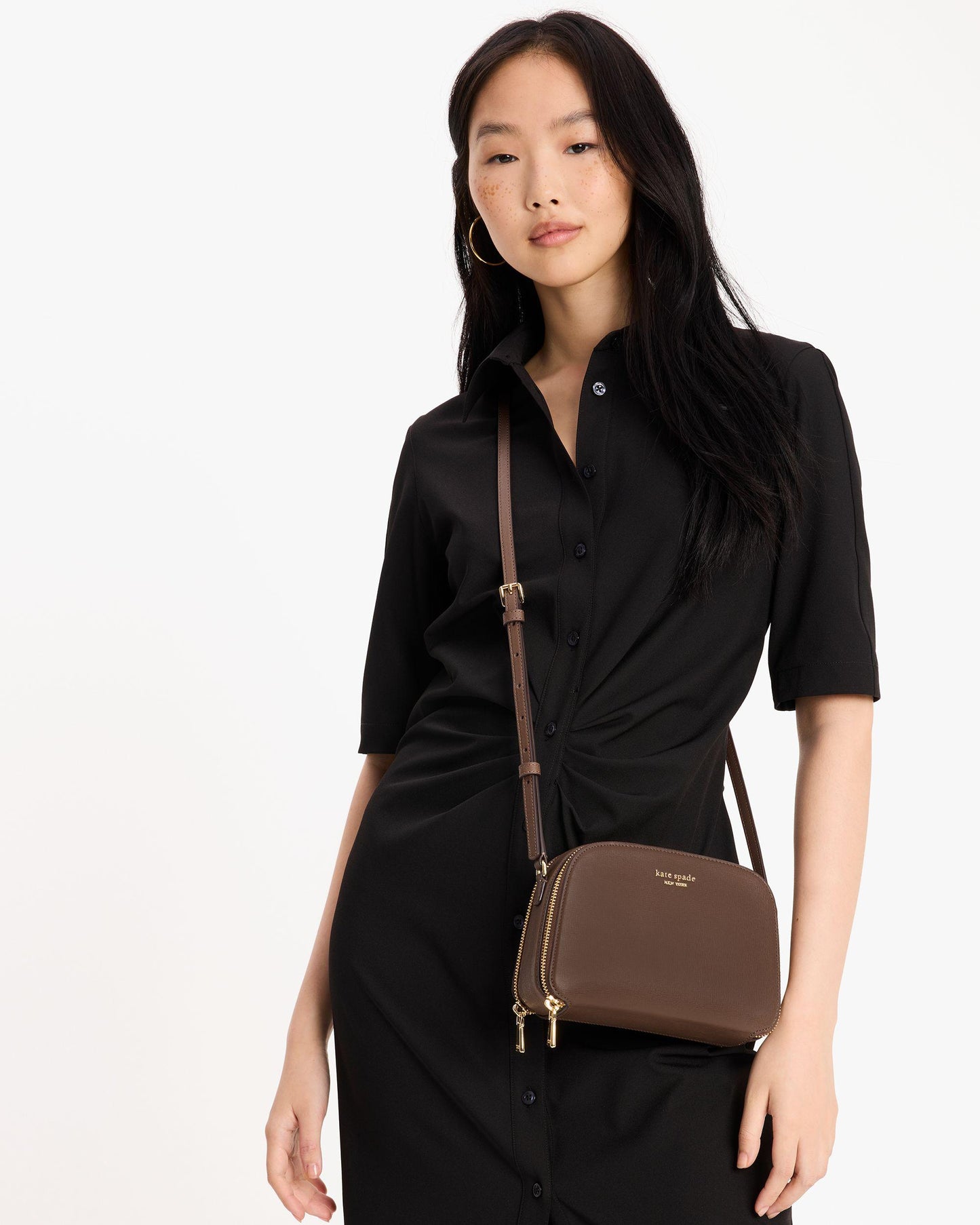Devin Double Zip Dome Crossbody