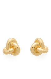 KJ341-Double Knot Studs-Gold