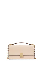 KJ690-Deco Colorblocked Mini Flap Chain Crossbody-Milk Glass Multi
