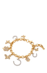 KK526-Lucky Charm Statement Bracelet-Neutral Multicolor