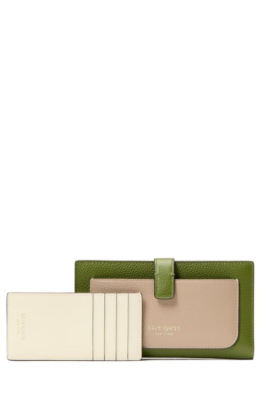 KK728-Ava Colorblocked Bifold Wallet-Jungle Vine Multi