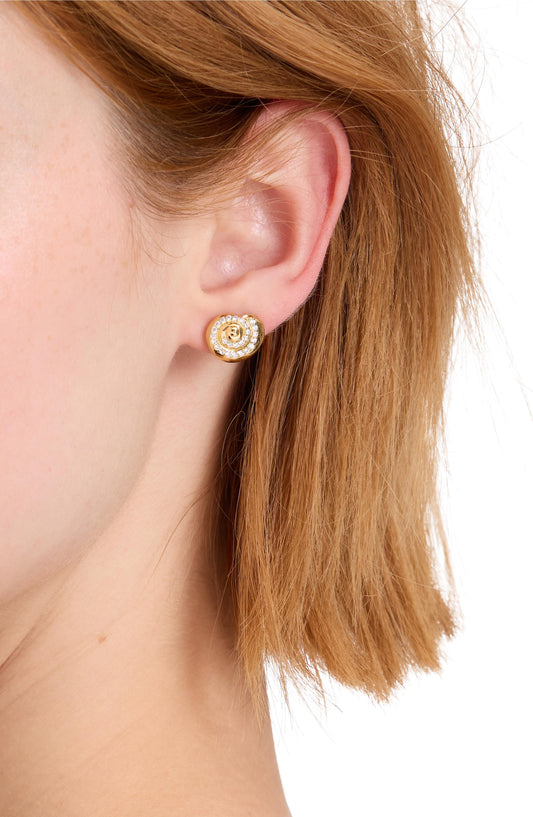 Out Of Office Seashell Studs