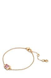 KL315-Molten Glass Solitaire Bracelet-Light Pink