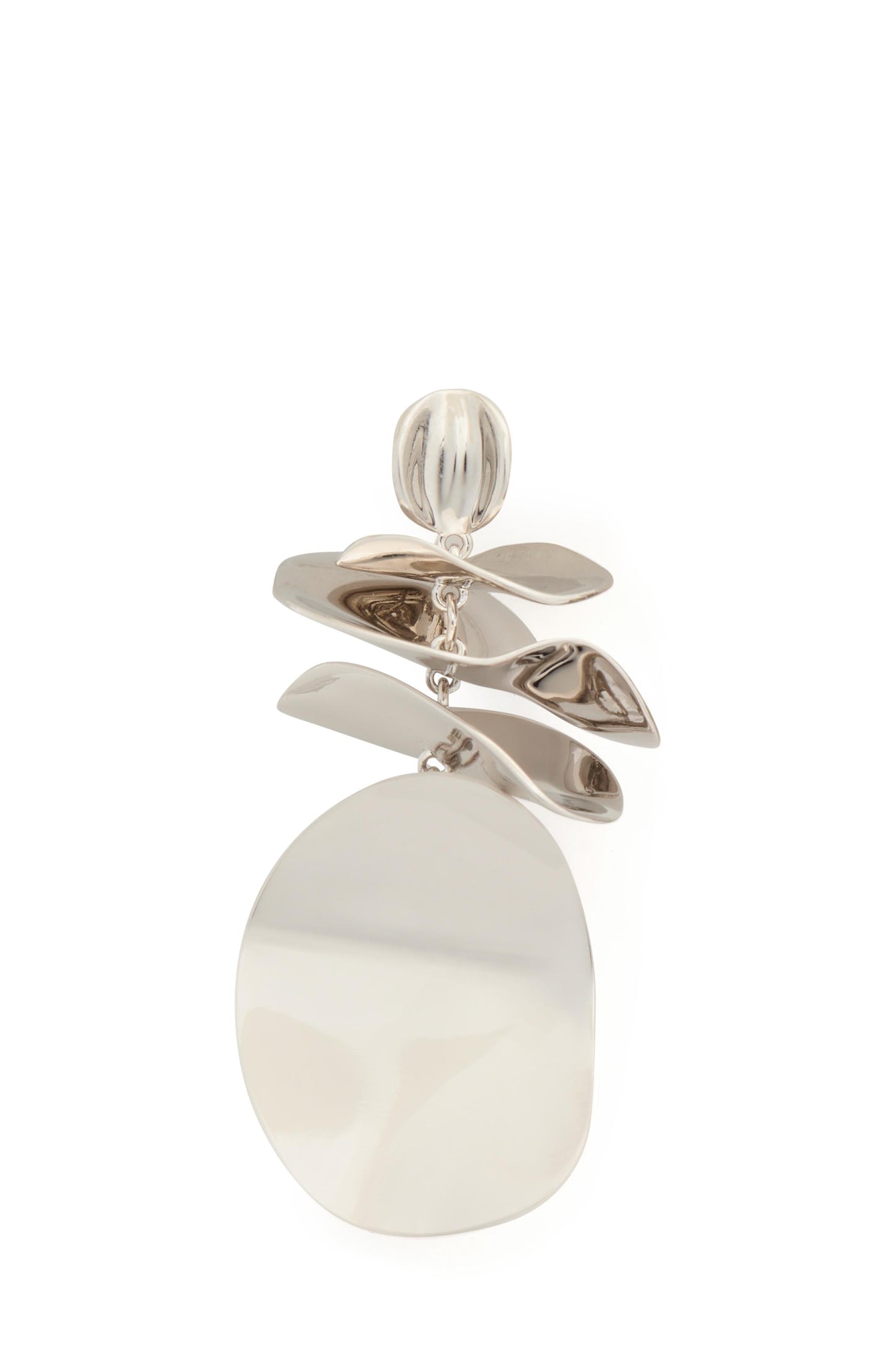 KL766-Snack Time Statement Earrings-Silver