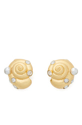KL795-Beachside Studs-Clear/Gold