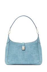KM095-Deco Denim Hobo Bag-Blue Multi_