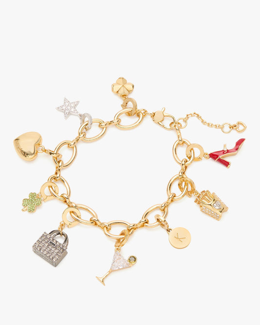 KM204-One in a Million Chain Charm Bracelet-Gold