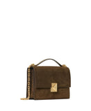 KM275-Deco Suede Chain Shoulder Bag-Burnt Sage