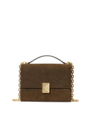 KM275-Deco Suede Chain Shoulder Bag-Burnt Sage