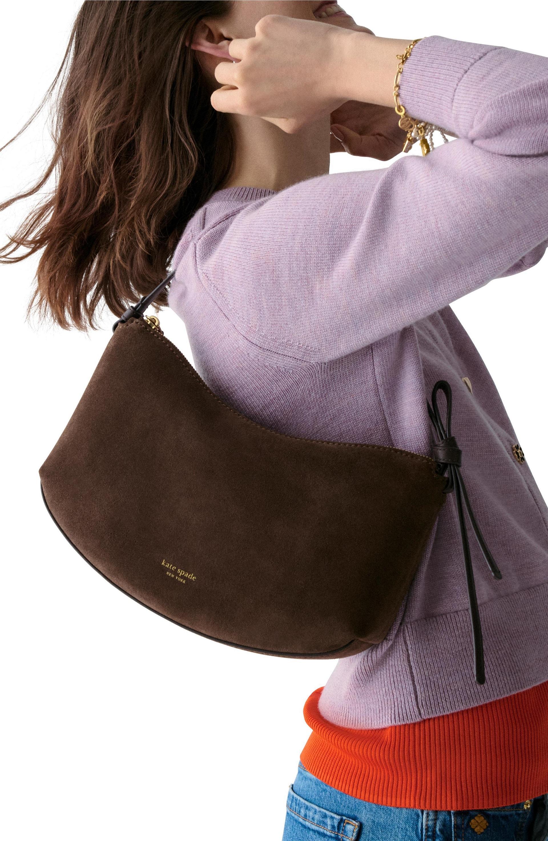 KM484-Loop Suede Shoulder Bag-Hot Fudge Multi