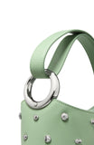 KM492-Halo Studded Mini Bucket Bag-Crisp Sage