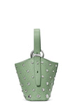 KM492-Halo Studded Mini Bucket Bag-Crisp Sage