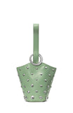 KM492-Halo Studded Mini Bucket Bag-Crisp Sage