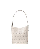 KM493-Halo Studded Bucket Bag-Cream