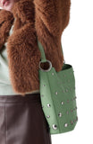 KM493-Halo Studded Bucket Bag-Crisp Sage