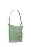 KM493-Halo Studded Bucket Bag-Crisp Sage