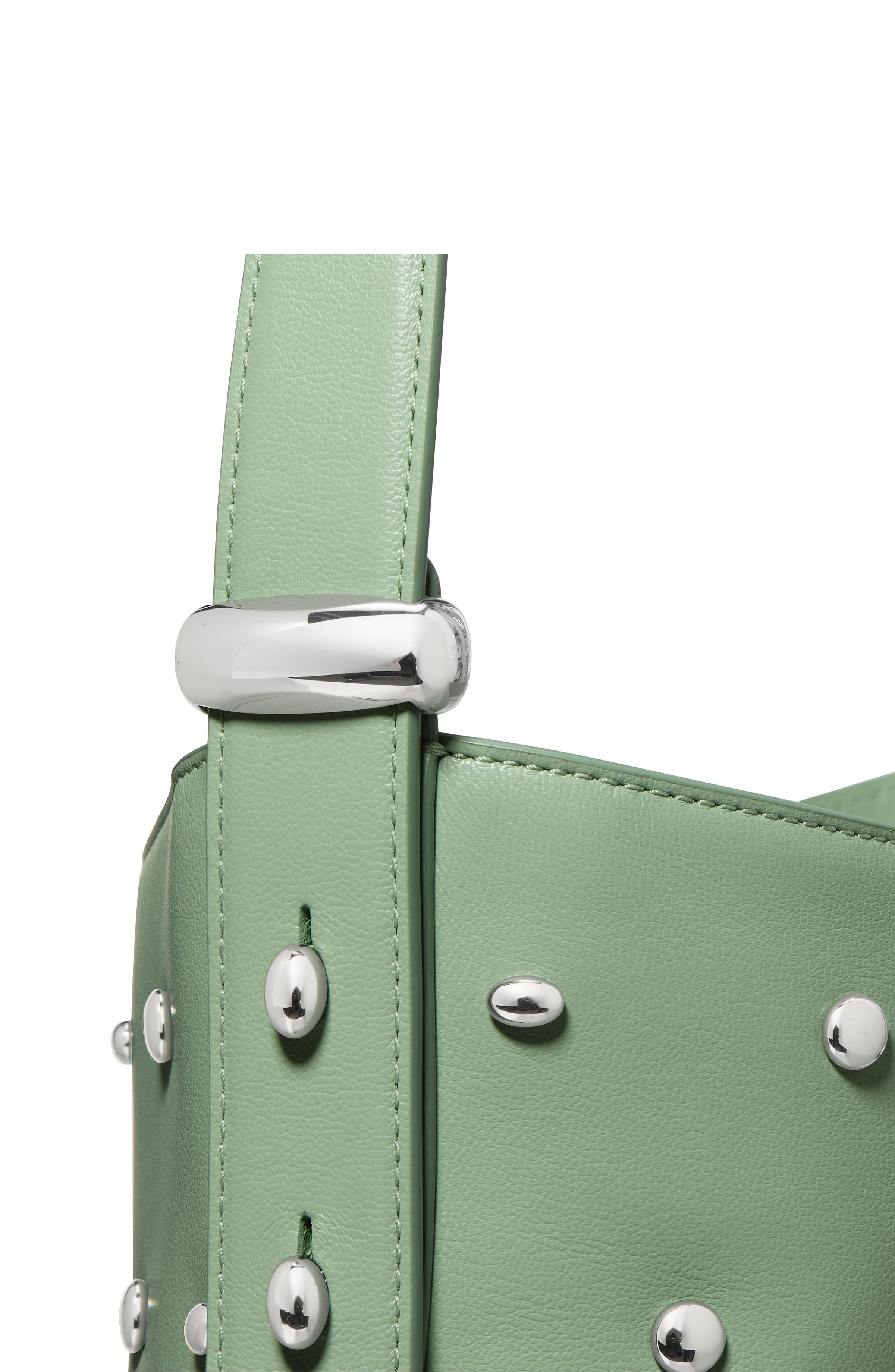 KM493-Halo Studded Bucket Bag-Crisp Sage