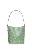 KM493-Halo Studded Bucket Bag-Crisp Sage