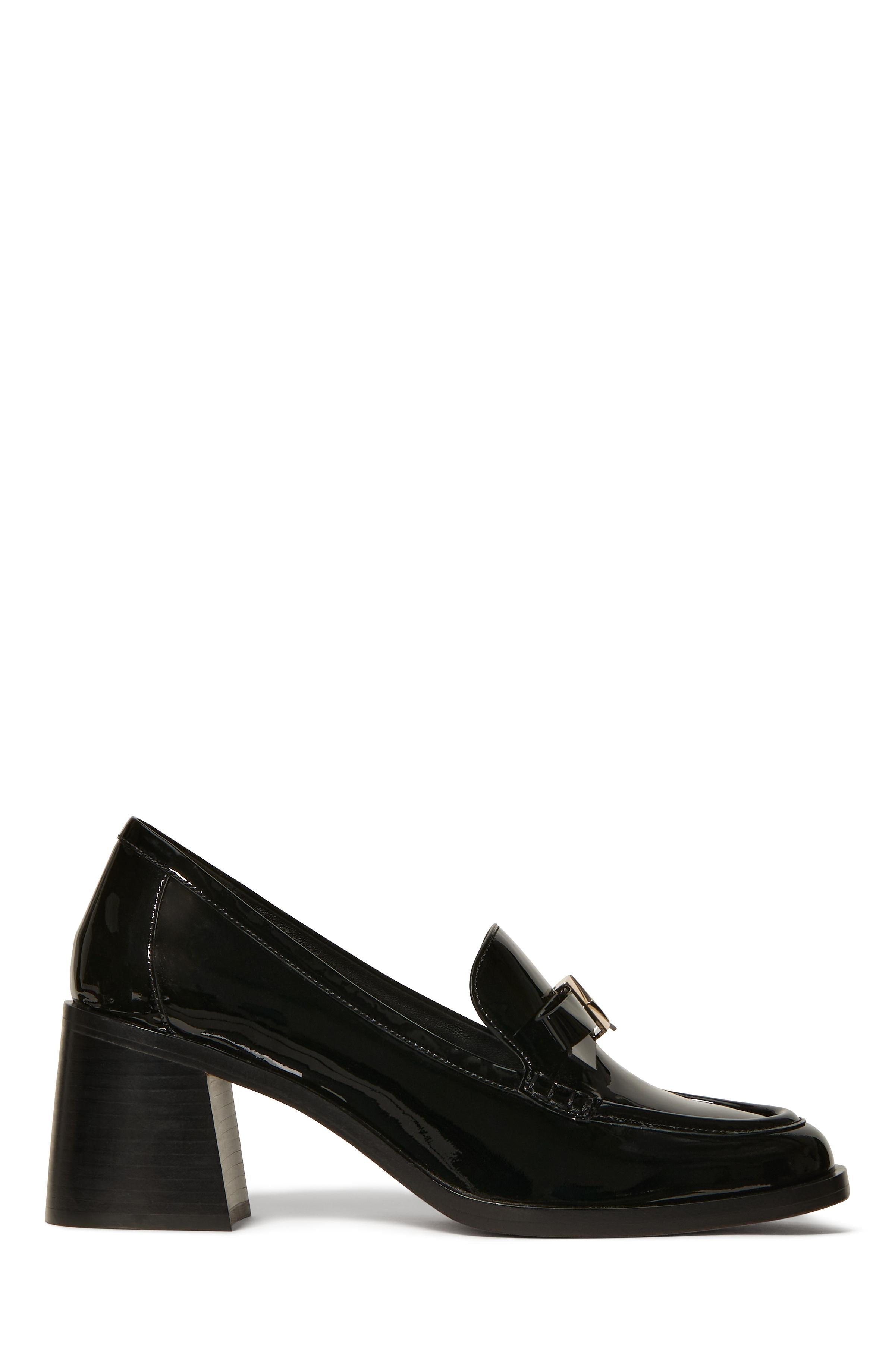 KM794-
Deco Bow Heeled Loafer-Black