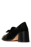 KM794-
Deco Bow Heeled Loafer-Black