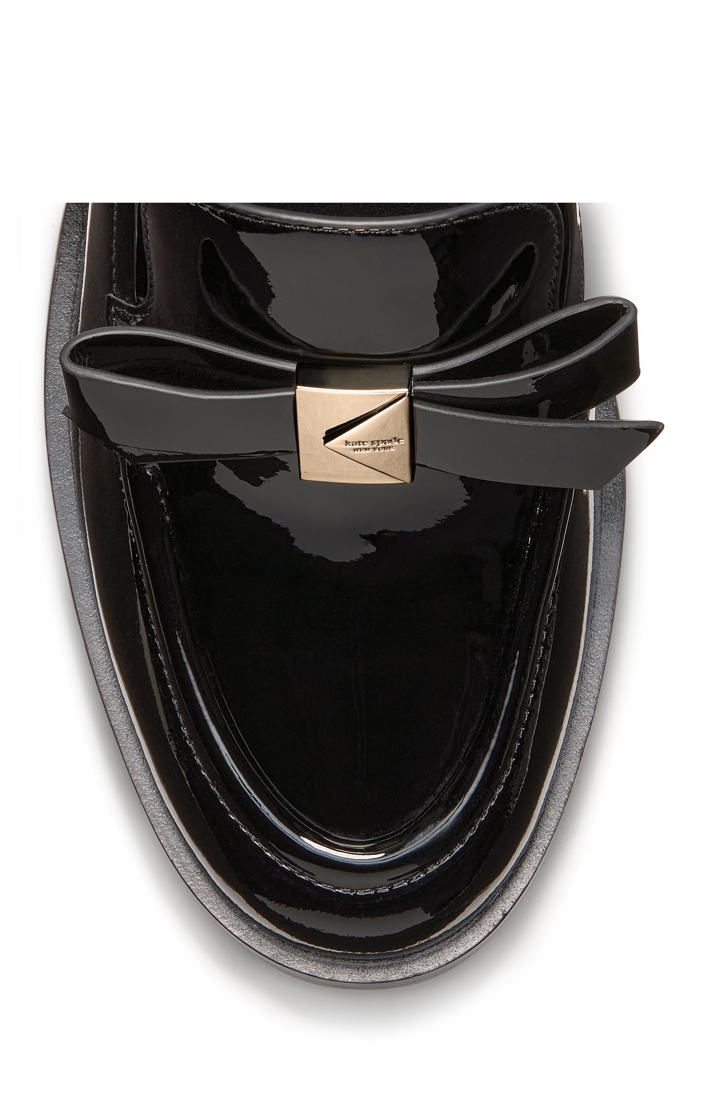 KM794-
Deco Bow Heeled Loafer-Black