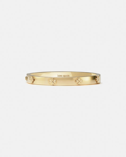 KM995-Spade Flower Hinged Bangle-Gold
