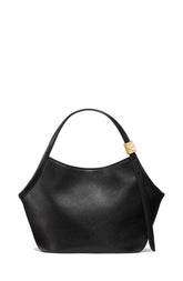 KN091-Deco Small Tulip Tote Bag-Black