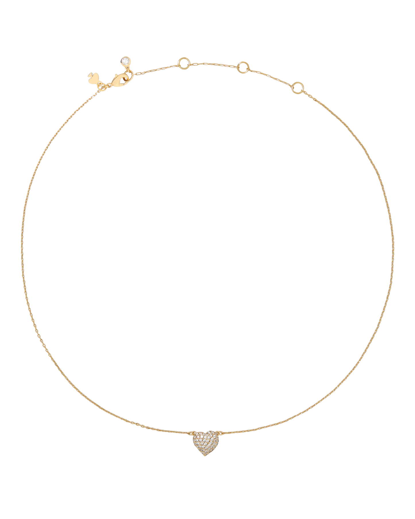 KN796-Amour Pave Pendant-Clear/Gold