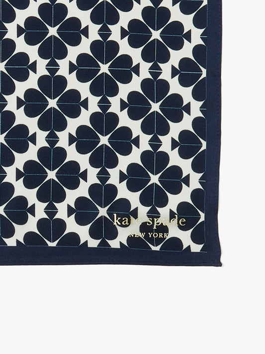 Spade Flower Stripe Silk Bandana