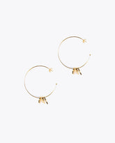 Charm hoop earrings