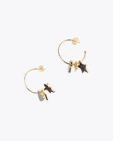 Hoop earrings with charms