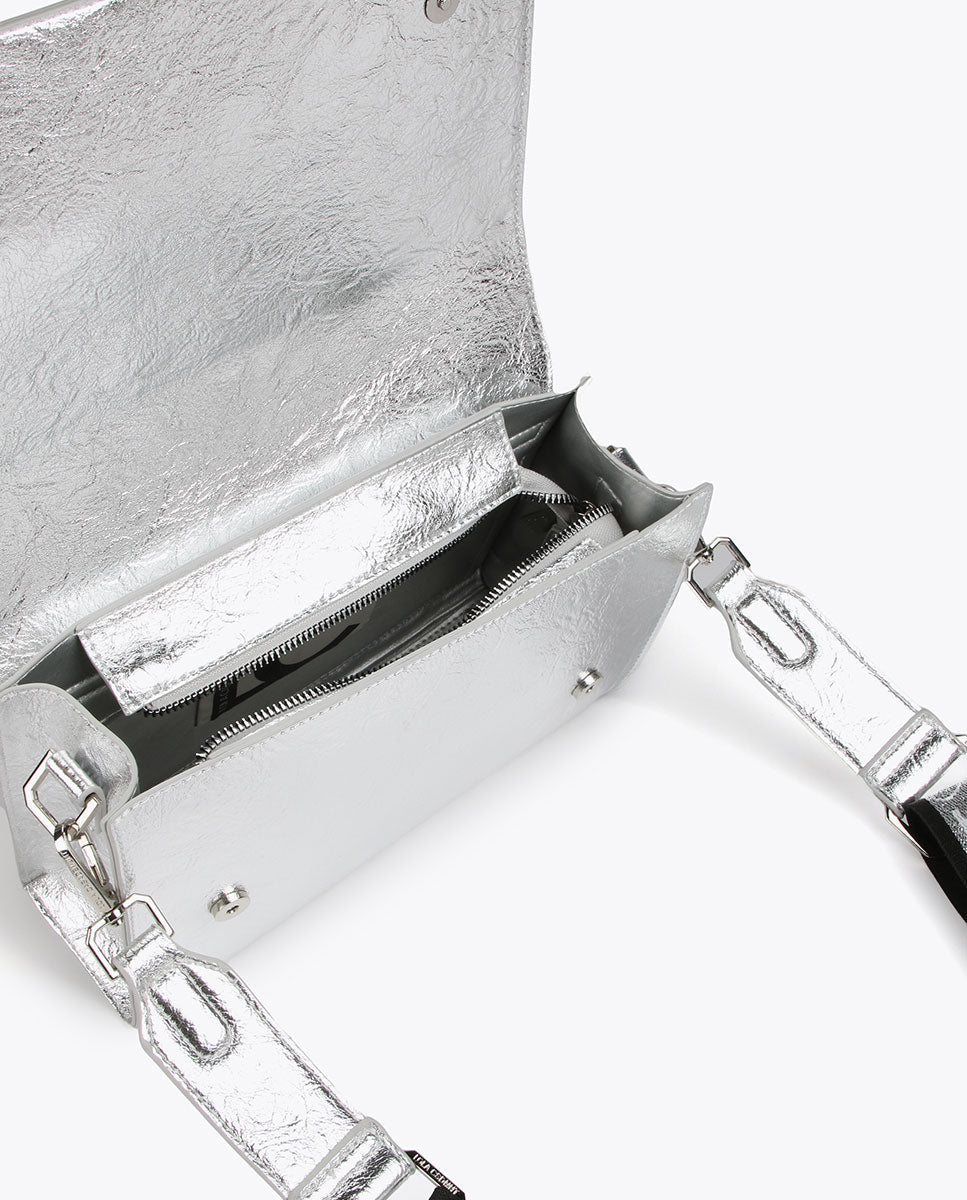 Metallic crossbody bag