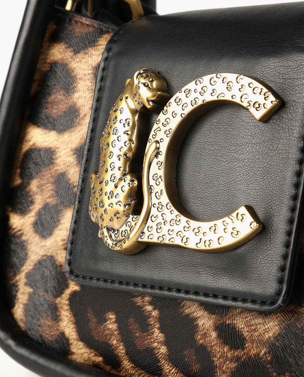 Animal print mini crossbody bag